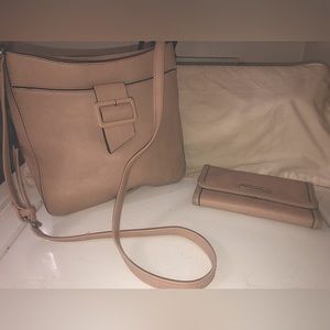 Blush Nine West Crossbody Purse & Wallet
